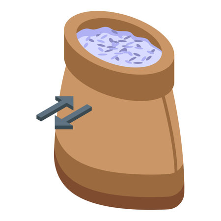Barter rice sack icon isometric vector. Money evolution. Swap tradeのイラスト素材