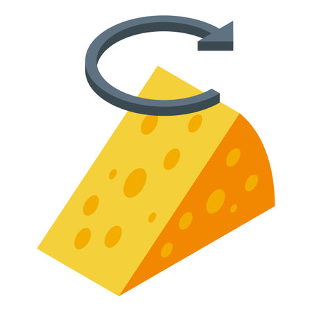 Trade cheese icon isometric vector. Money barter. Swap paymentのイラスト素材