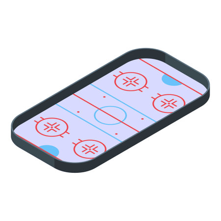 Hockey ice rink icon isometric vector. Winter snow. Court skaterのイラスト素材