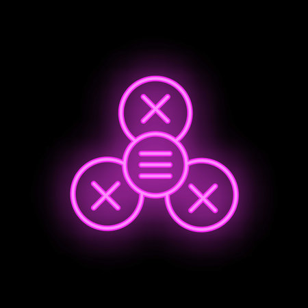 Sad burnout icon outline vector. Work mental. Office job neon color isolated on blackのイラスト素材