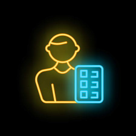 Clinic patient icon outline vector. Medicine heart. Operation disease neon color isolated on blackのイラスト素材