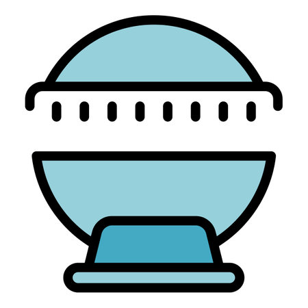 Cabin solarium icon. Outline Cabin solarium vector icon for web design isolated on white background color flatのイラスト素材