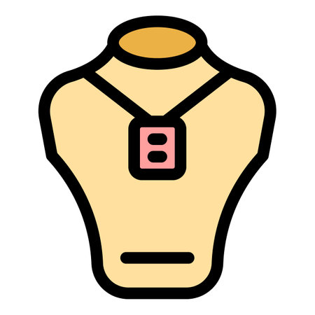Jewelry dummy icon. Outline Jewelry dummy vector icon for web design isolated on white background color flatのイラスト素材