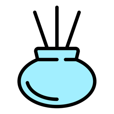 Aromatherapy icon. Outline Aromatherapy vector icon for web design isolated on white background color flatのイラスト素材