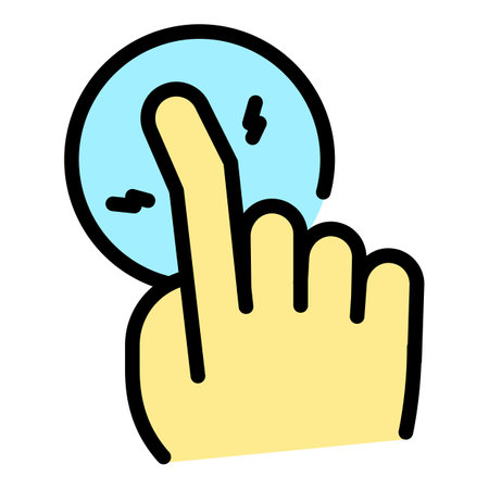 Adult finger injury icon. Outline Adult finger injury vector icon for web design isolated on white background color flatのイラスト素材