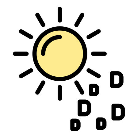 Light vitamin icon. Outline light vitamin vector icon for web design isolated on white background color flatのイラスト素材