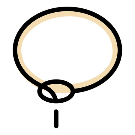 Lasso circle icon. Outline lasso circle vector icon for web design isolated on white background color flatのイラスト素材