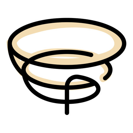 Rope lasso icon. Outline rope lasso vector icon for web design isolated on white background color flatのイラスト素材