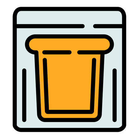 School break meal icon. Outline school break meal vector icon for web design isolated on white background color flatのイラスト素材