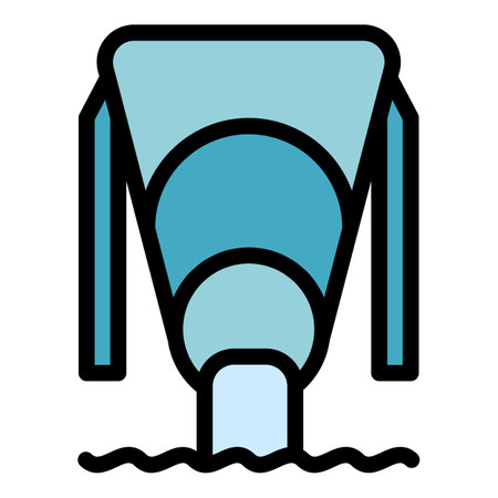 Water park tube icon. Outline Water park tube vector icon for web design isolated on white background color flatのイラスト素材