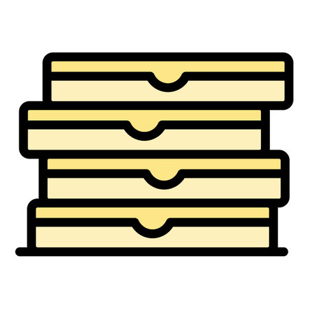 Pizza delivery icon. Outline Pizza delivery vector icon for web design isolated on white background color flatのイラスト素材