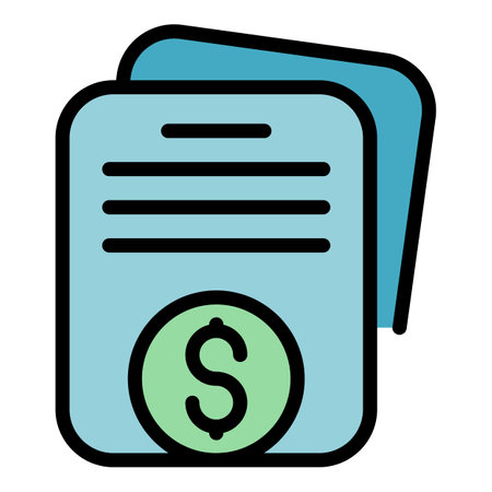 Compensation icon. Outline Compensation vector icon for web design isolated on white background color flatのイラスト素材
