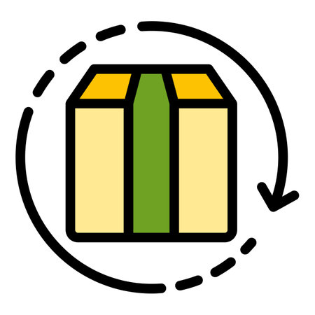 Exchange cargo box icon. Outline Exchange cargo box vector icon for web design isolated on white background color flatのイラスト素材