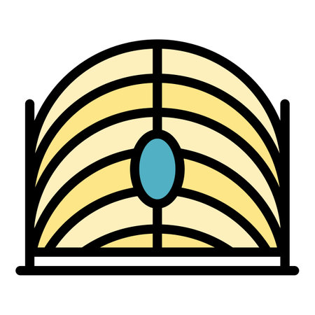 Home automatic gate icon. Outline Home automatic gate vector icon for web design isolated on white background color flatのイラスト素材