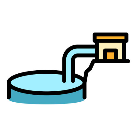 Filtration tank icon. Outline Filtration tank vector icon for web design isolated on white background color flatのイラスト素材