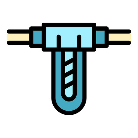 Processing filter water icon. Outline Processing filter water vector icon for web design isolated on white background color flatのイラスト素材