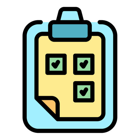 Covid test result icon. Outline Covid test result vector icon for web design isolated on white background color flatのイラスト素材