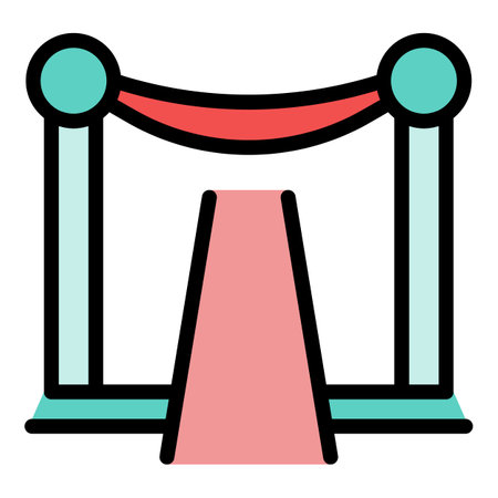 Party entrance icon. Outline Party entrance vector icon for web design isolated on white background color flatのイラスト素材