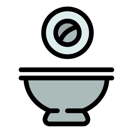 Roll soy sauce icon. Outline Roll soy sauce vector icon for web design isolated on white background color flatのイラスト素材