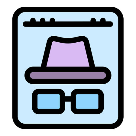 Anonymous human icon. Outline Anonymous human vector icon for web design isolated on white background color flatのイラスト素材