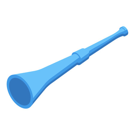 Long vuvuzela icon isometric vector. Soccer horn. Sound loudのイラスト素材