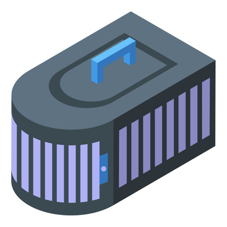 Transport bag icon isometric vector. Pet animal. Cage doorのイラスト素材