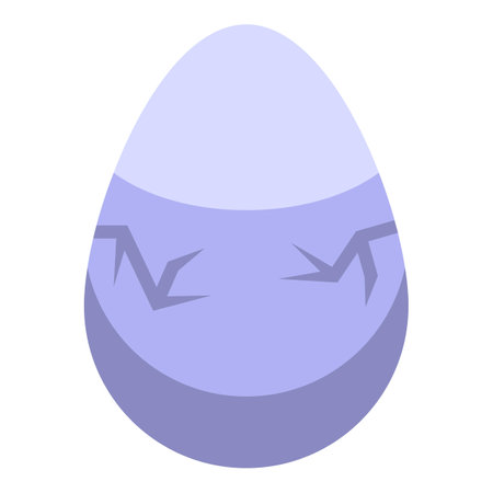 Cracked chicken egg icon isometric vector. Easter bird. Baby farmのイラスト素材