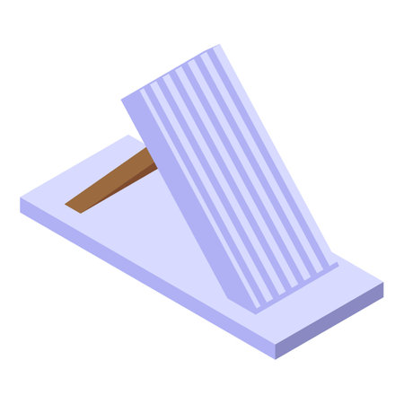 Toy scratching post icon isometric vector. Cat house. Climbing storeのイラスト素材