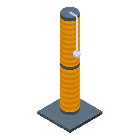 Shop cat tower icon isometric vector. Toy post. Store kittenのイラスト素材