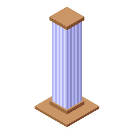 Tower kitten post icon isometric vector. Cat toy. House careのイラスト素材