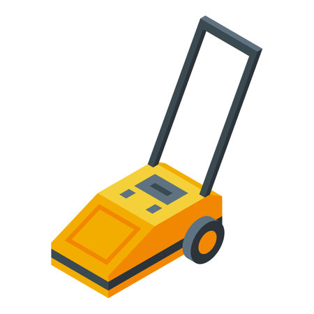 Home washing machine icon isometric vector. Cleaning floor. Company serviceのイラスト素材