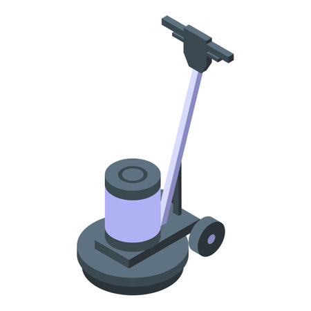 Floor washing machine icon isometric vector. Water cleaning. Staff officeのイラスト素材