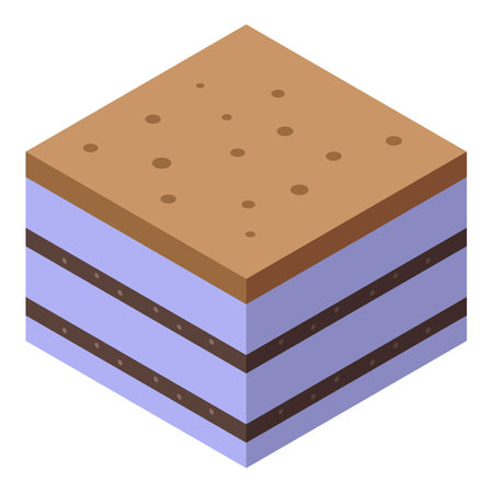 Cookie tiramisu icon isometric vector. Meal sweet. Food dessertのイラスト素材