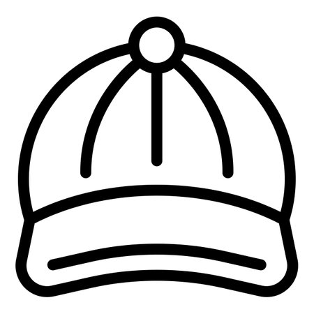 Cap accessory icon outline vector. Baseball hat. Sport visorのイラスト素材