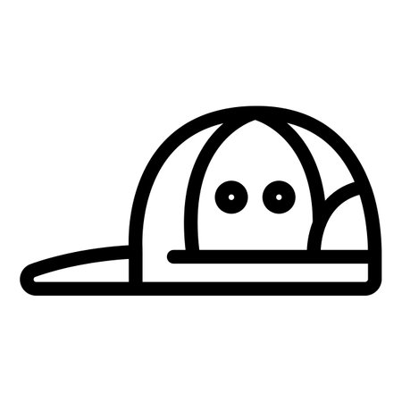 Education cap icon outline vector. Sport visor. Sun peakのイラスト素材