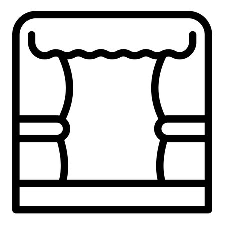 Theater icon outline vector. Puppet show. Curtain toyのイラスト素材