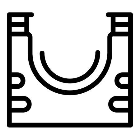 Skating park icon outline vector. Skate ramp. City sceneのイラスト素材