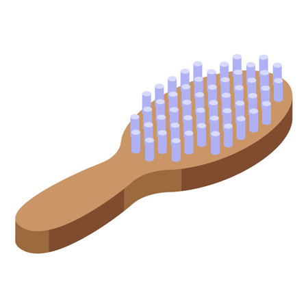 Baby hair brush icon isometric vector. Happy infant. Smile newbornのイラスト素材