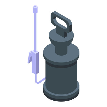 Garden pesticide sprayer icon isometric vector. Chemical pressure. Insect toolのイラスト素材