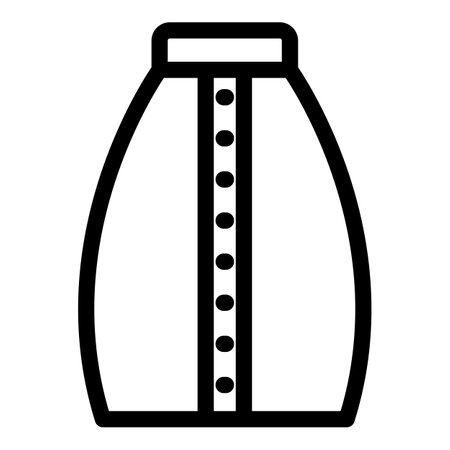 Cad skirt icon outline vector. Fabric design. Women collectionのイラスト素材