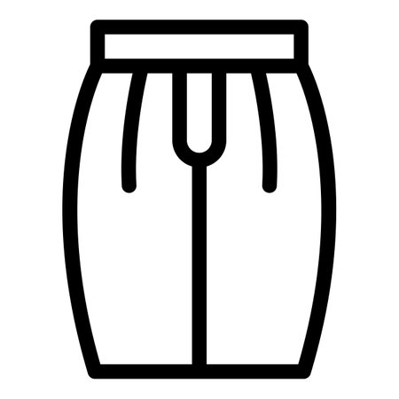 Zipper cloth icon outline vector. Fabric denim. Skirt clothのイラスト素材