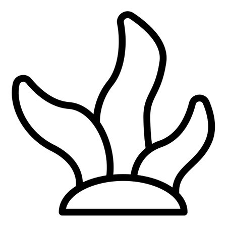 Natural algae icon outline vector. Ocean fauna. Seed reefのイラスト素材