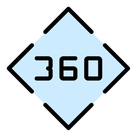 Virtual reality system icon. Outline Virtual reality system vector icon for web design isolated on white background color flatのイラスト素材