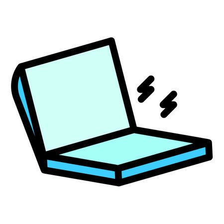 Laptop attack icon. Outline Laptop attack vector icon for web design isolated on white background color flatのイラスト素材