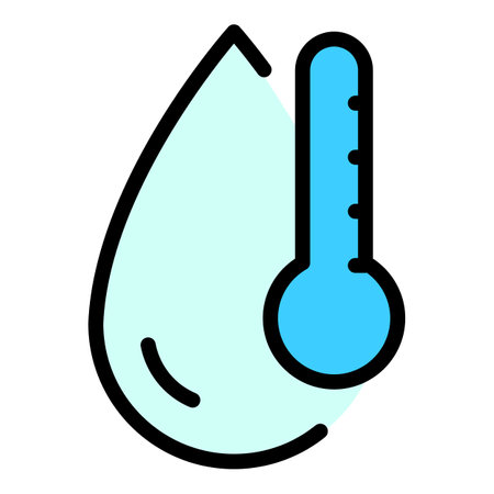 Degree drop icon. Outline Degree drop vector icon for web design isolated on white background color...