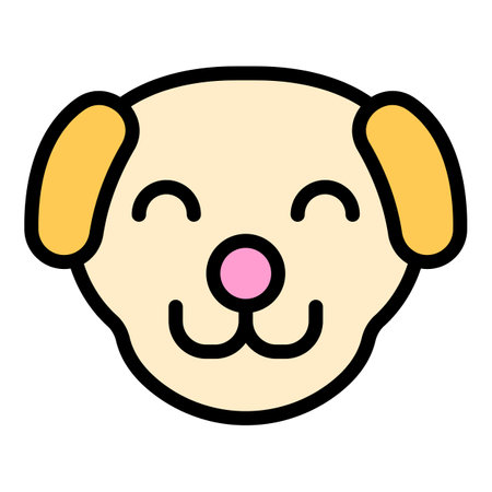 Veterinary clinic dog icon. Outline Veterinary clinic dog vector icon for web design isolated on white background color flatのイラスト素材