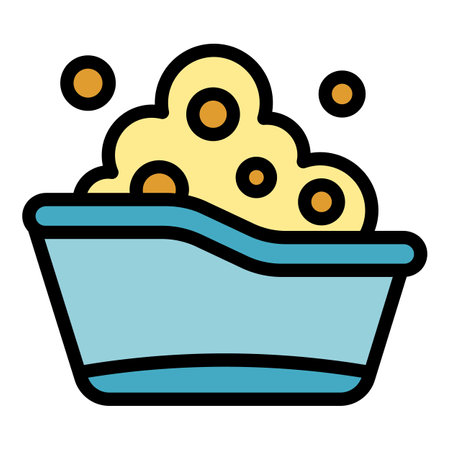 Baby wash icon. Outline Baby wash vector icon for web design isolated on white background color flatのイラスト素材