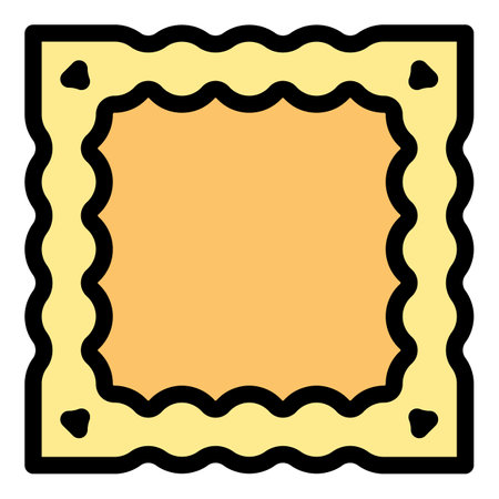 Ravioli cooking icon. Outline Ravioli cooking vector icon for web design isolated on white background color flatのイラスト素材