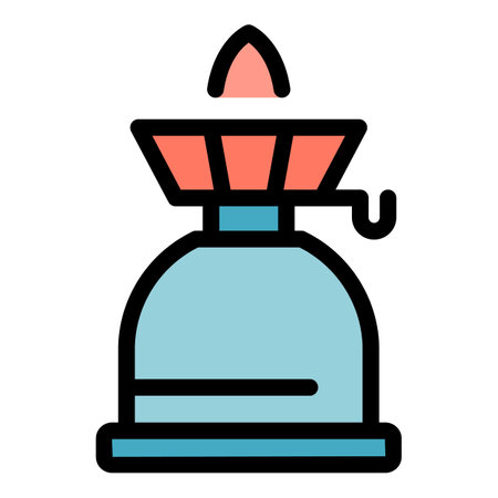 Expedition lamp icon. Outline Expedition lamp vector icon for web design isolated on white background color flatのイラスト素材