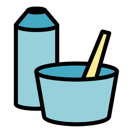 Hair paint brush icon. Outline Hair paint brush vector icon for web design isolated on white background color flatのイラスト素材